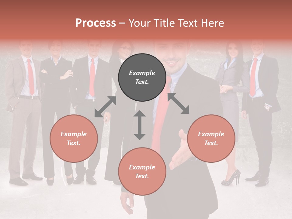 Young Business Man Welcoming To The Team PowerPoint Template