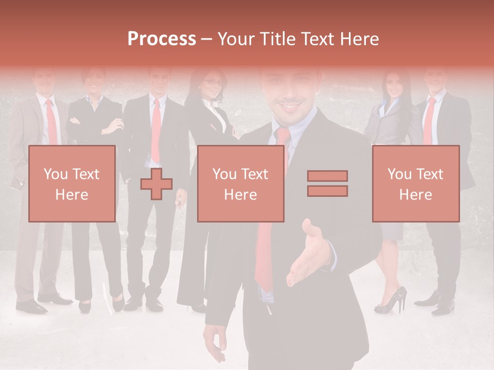 Young Business Man Welcoming To The Team PowerPoint Template