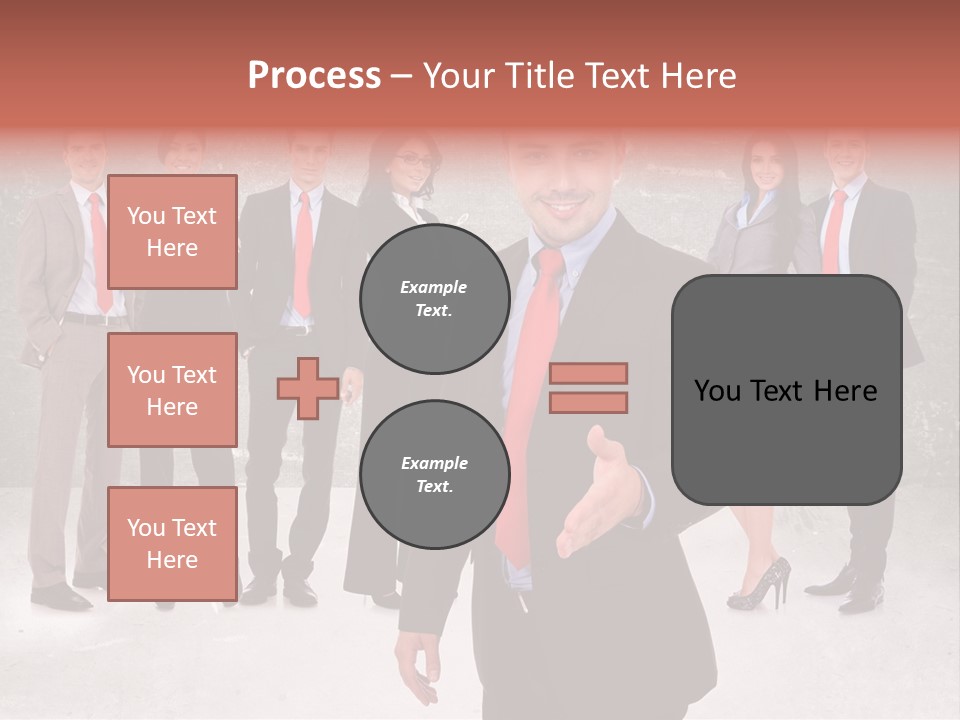 Young Business Man Welcoming To The Team PowerPoint Template