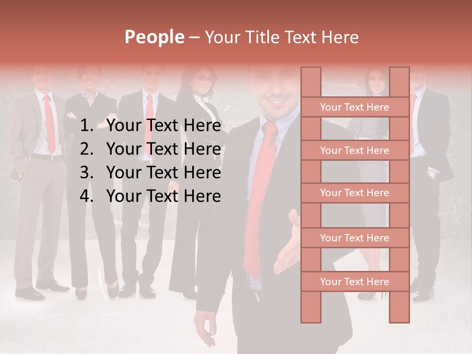 Young Business Man Welcoming To The Team PowerPoint Template