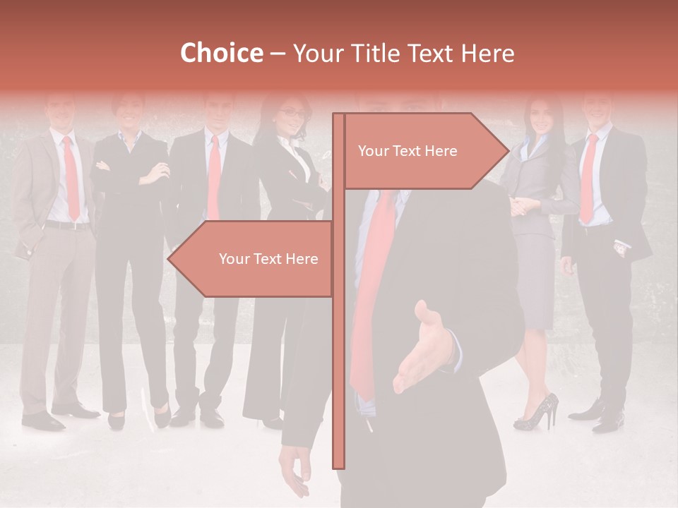 Young Business Man Welcoming To The Team PowerPoint Template