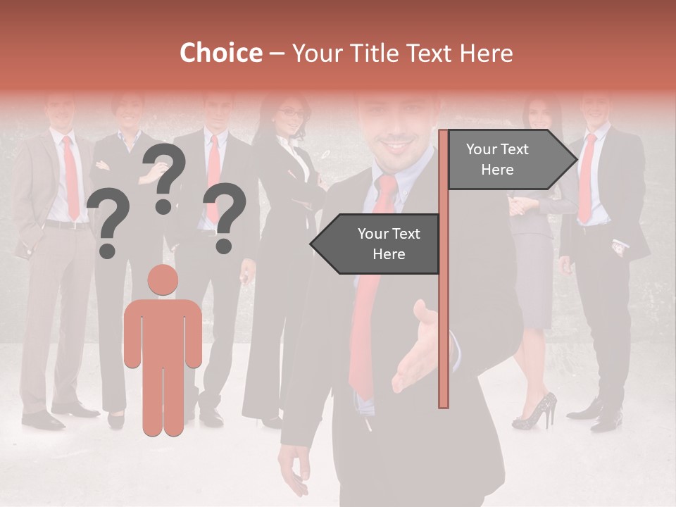 Young Business Man Welcoming To The Team PowerPoint Template