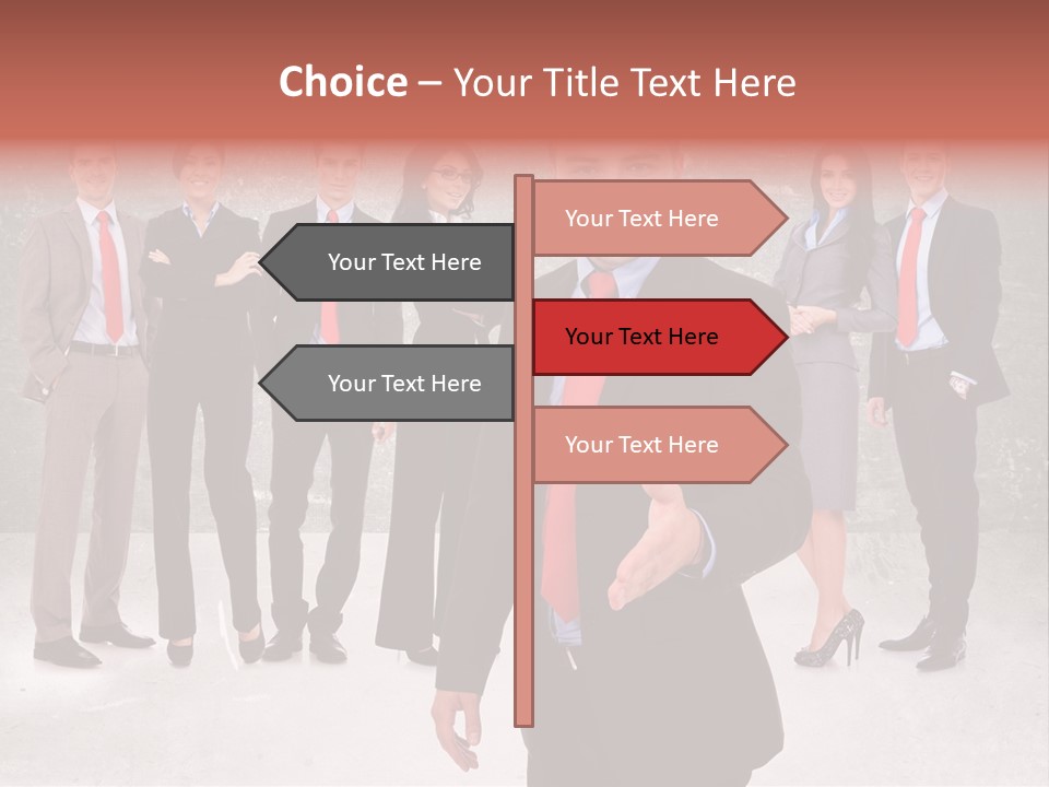 Young Business Man Welcoming To The Team PowerPoint Template