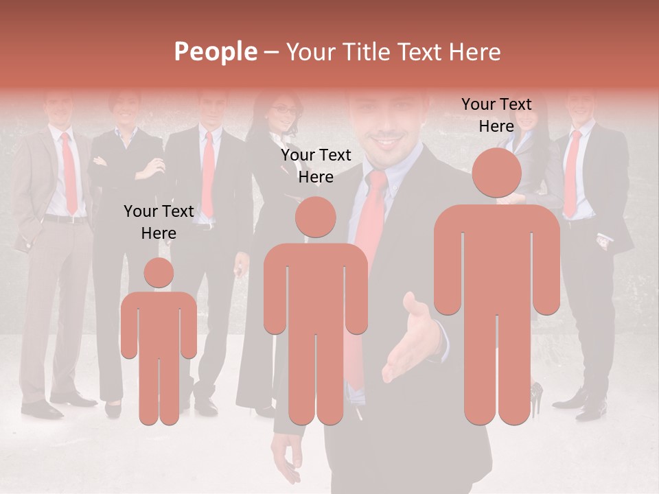 Young Business Man Welcoming To The Team PowerPoint Template