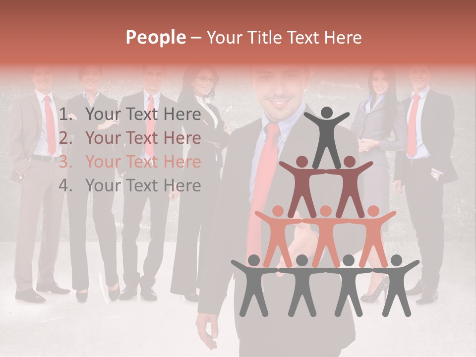 Young Business Man Welcoming To The Team PowerPoint Template