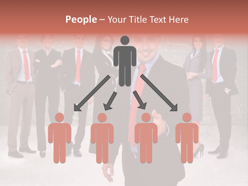 Young Business Man Welcoming To The Team PowerPoint Template