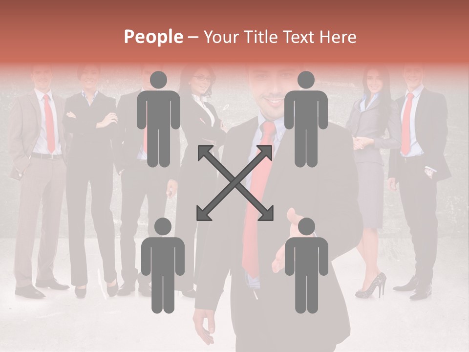 Young Business Man Welcoming To The Team PowerPoint Template