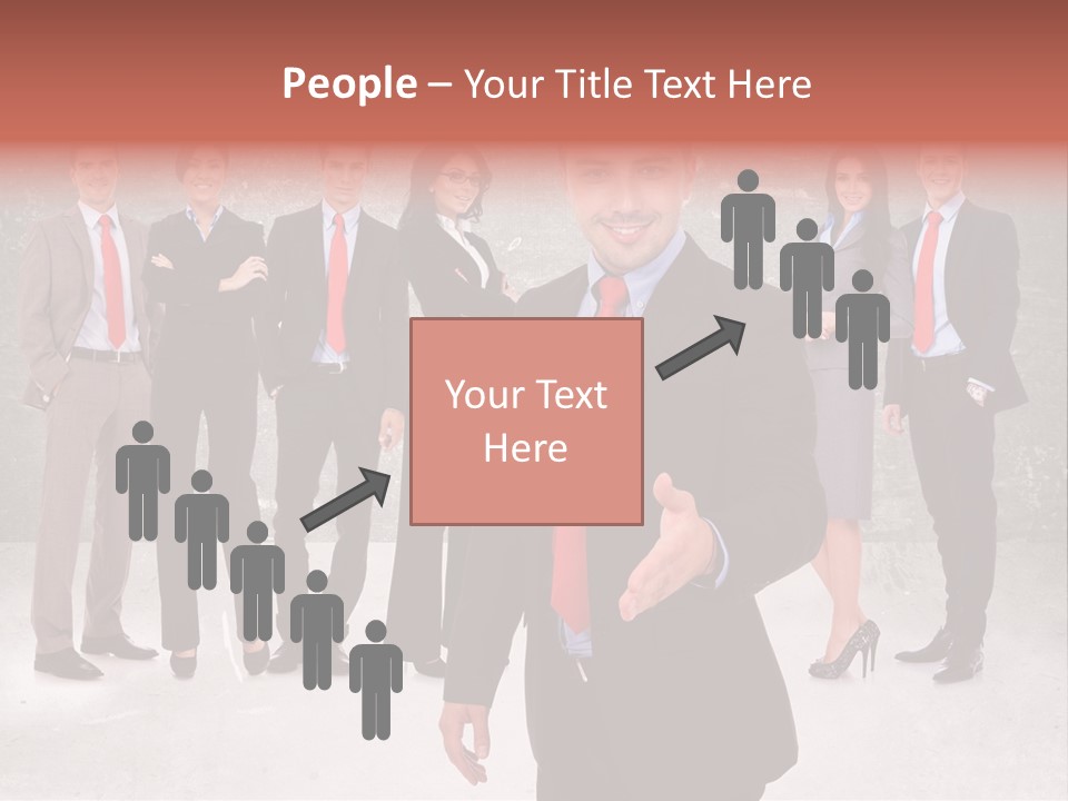 Young Business Man Welcoming To The Team PowerPoint Template