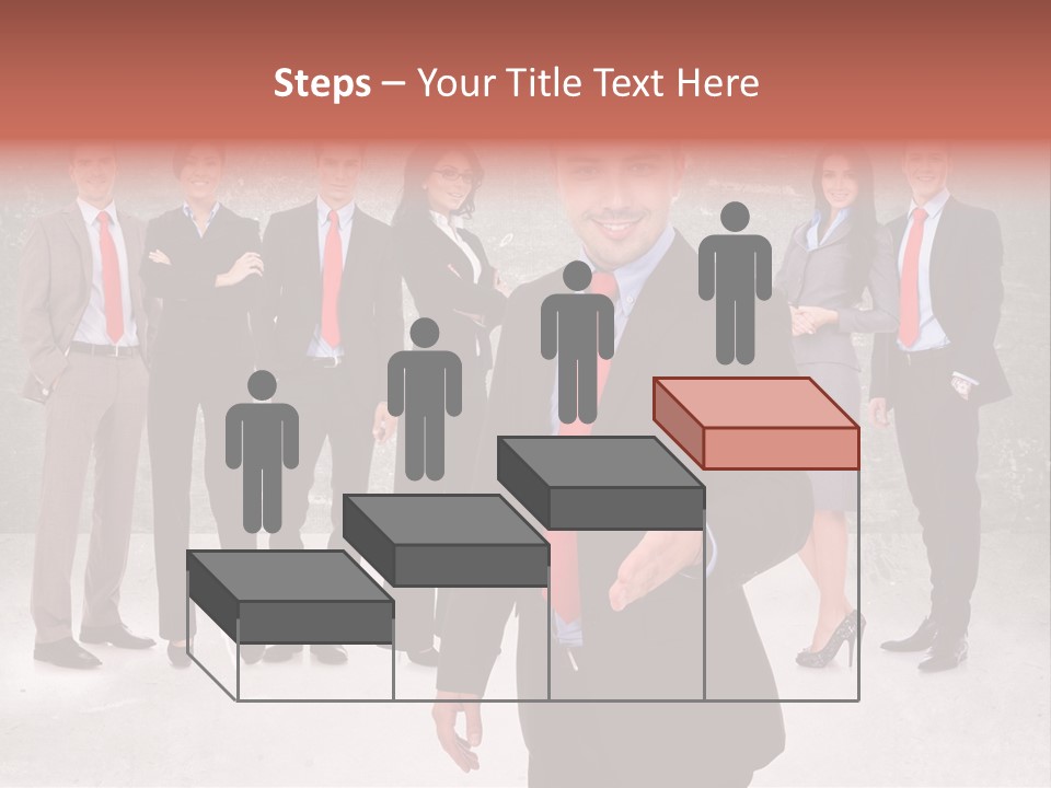 Young Business Man Welcoming To The Team PowerPoint Template