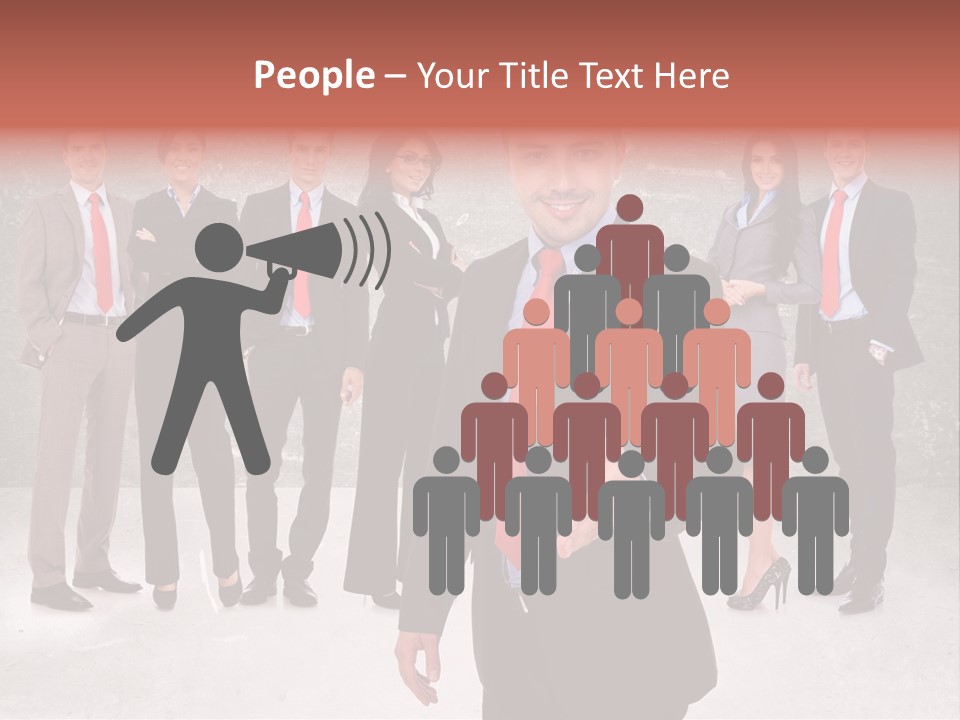 Young Business Man Welcoming To The Team PowerPoint Template