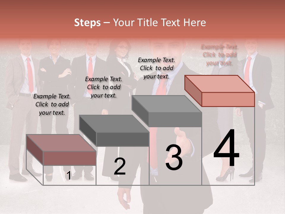 Young Business Man Welcoming To The Team PowerPoint Template