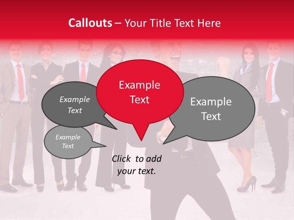 Leader Screaming Of Joy PowerPoint Template