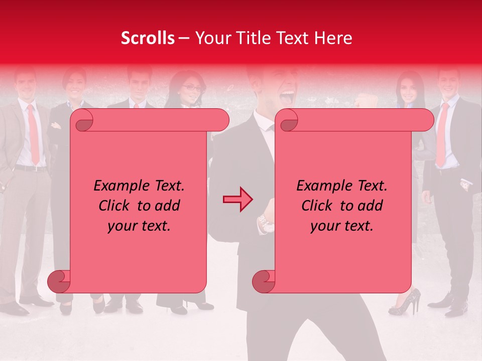 Leader Screaming Of Joy PowerPoint Template