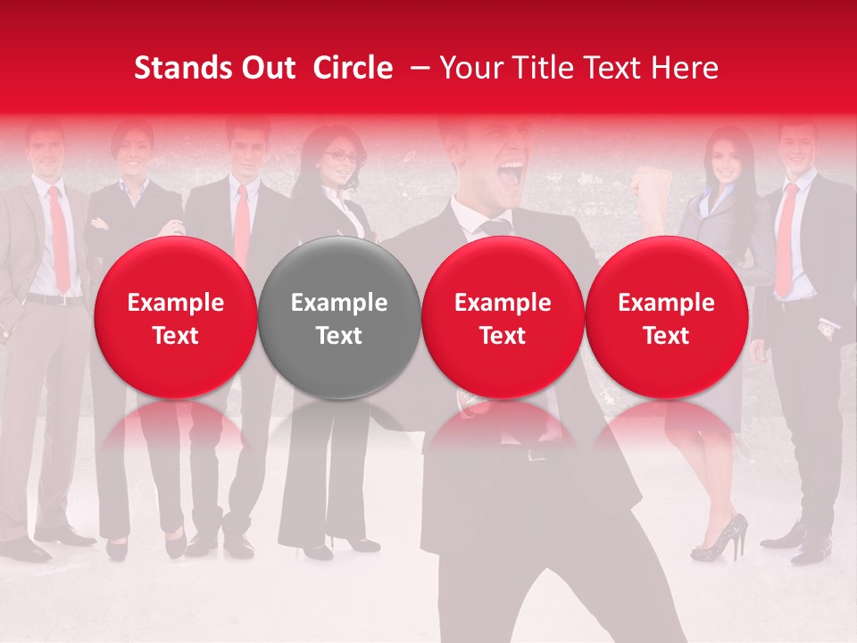 Leader Screaming Of Joy PowerPoint Template