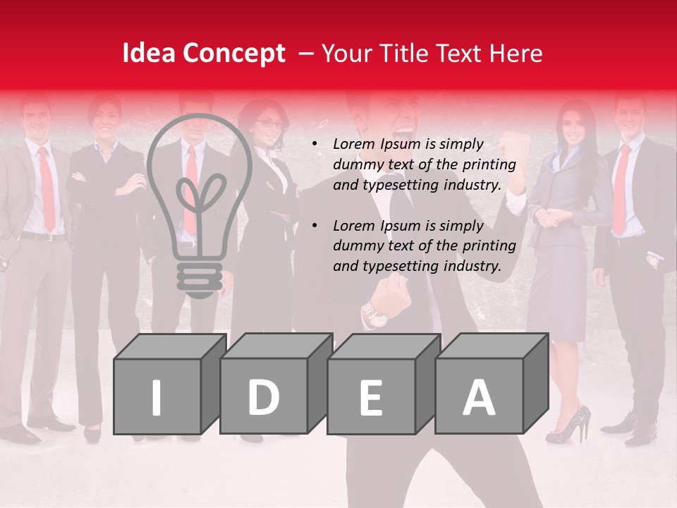 Leader Screaming Of Joy PowerPoint Template