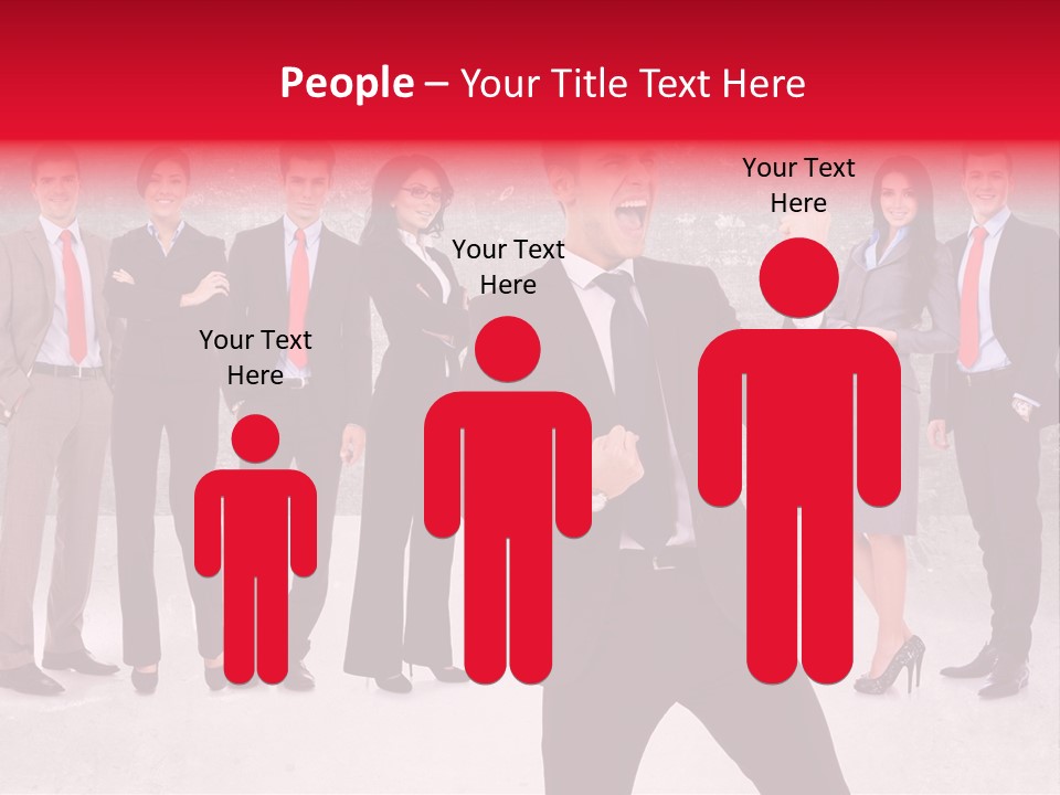 Leader Screaming Of Joy PowerPoint Template