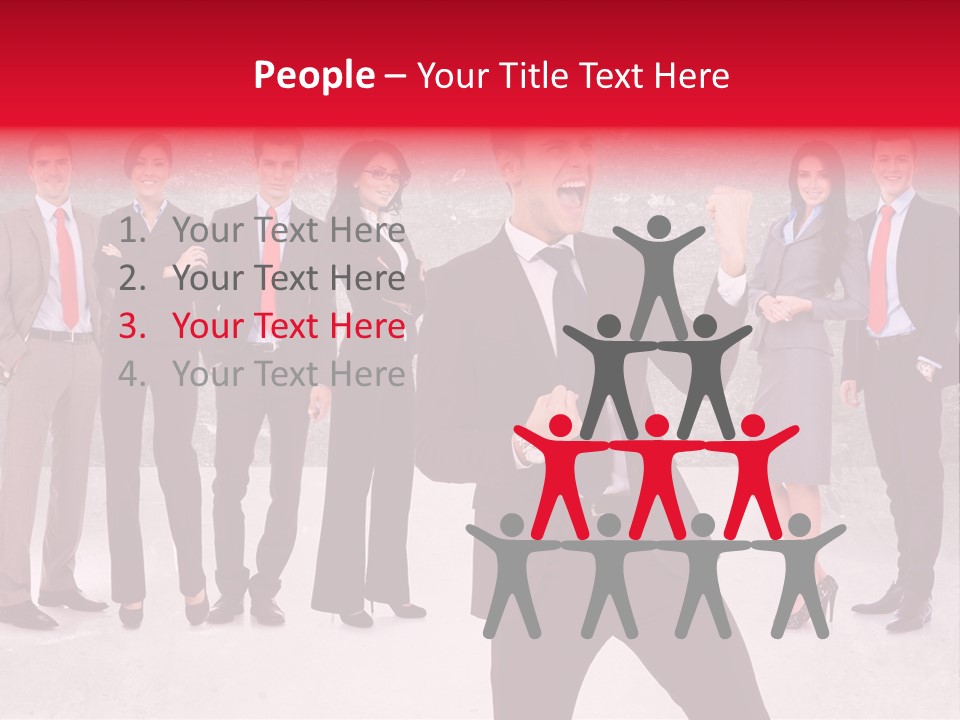 Leader Screaming Of Joy PowerPoint Template