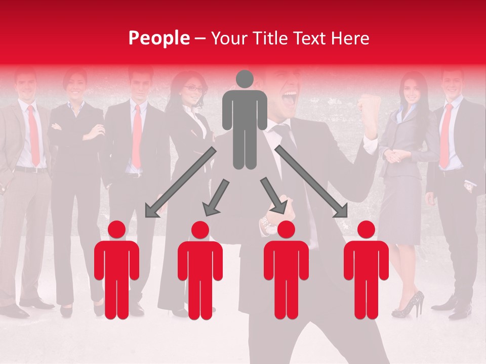 Leader Screaming Of Joy PowerPoint Template