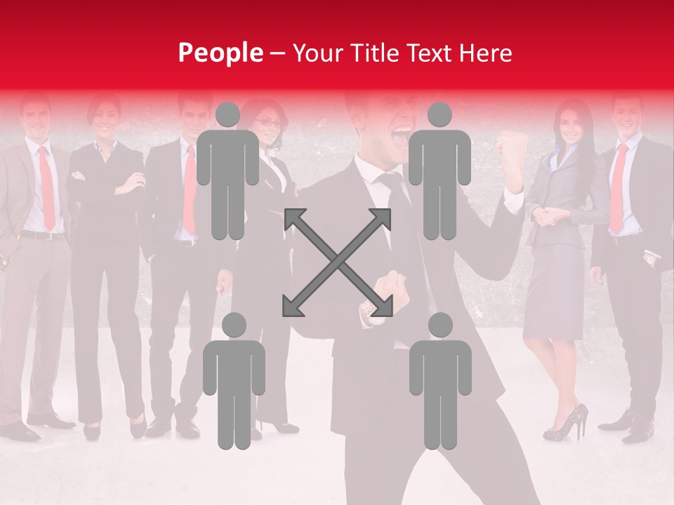 Leader Screaming Of Joy PowerPoint Template