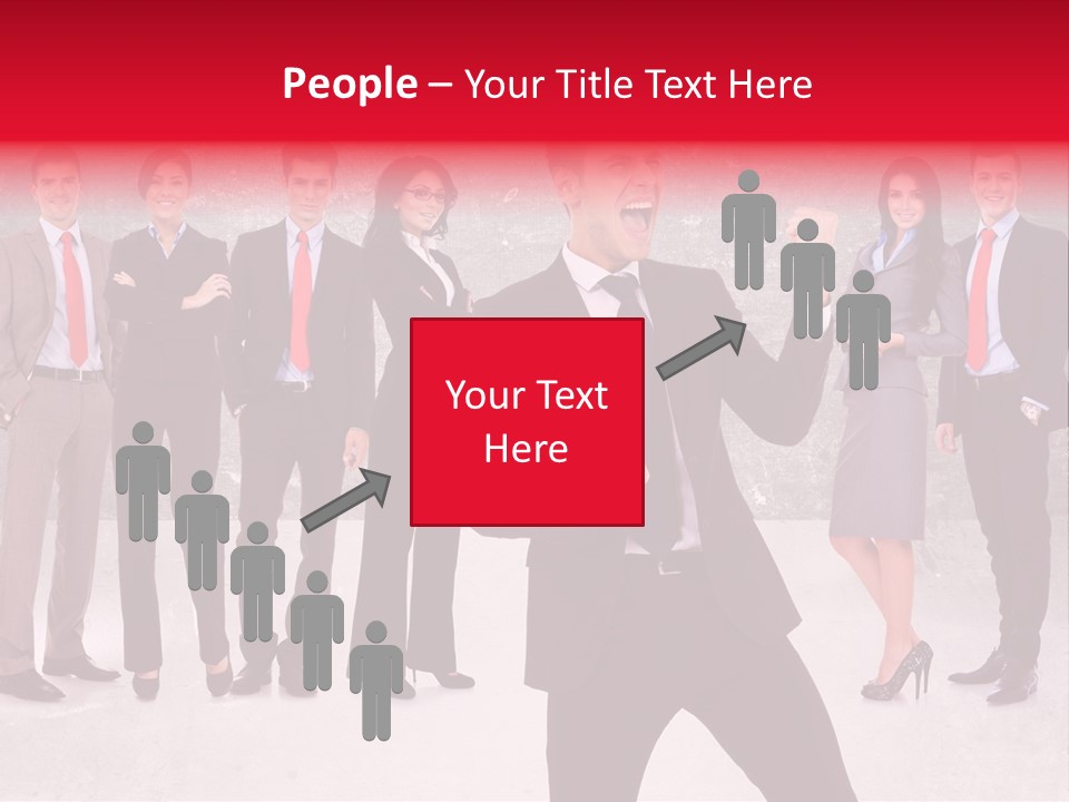 Leader Screaming Of Joy PowerPoint Template