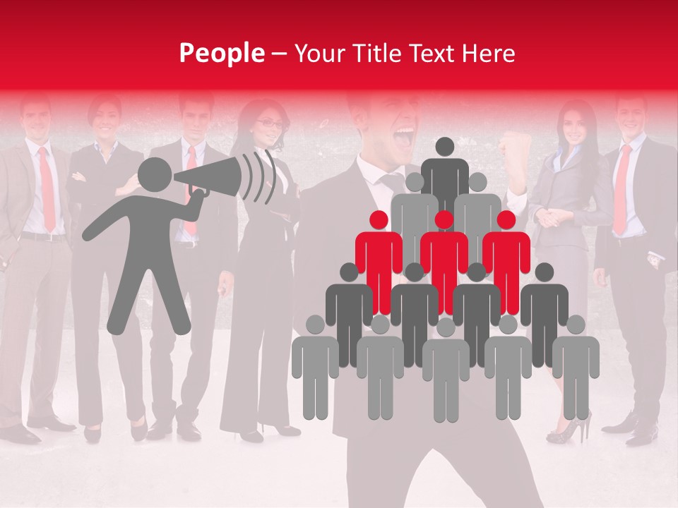 Leader Screaming Of Joy PowerPoint Template