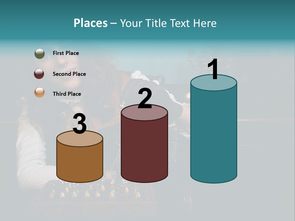 Steam Punk Girl Plays PowerPoint Template