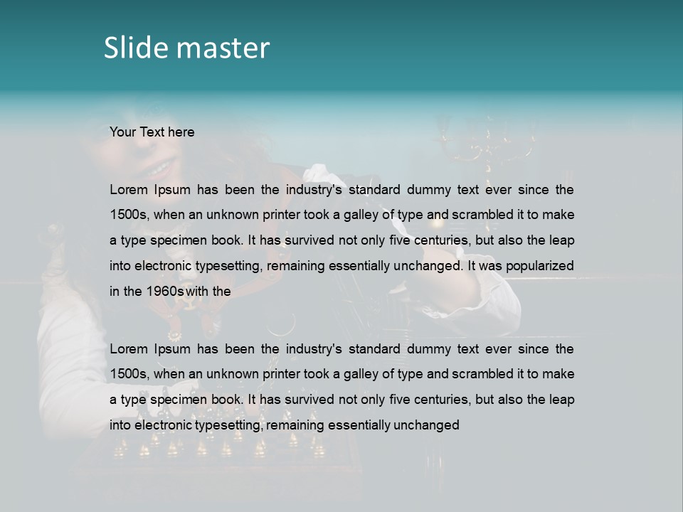 Steam Punk Girl Plays PowerPoint Template