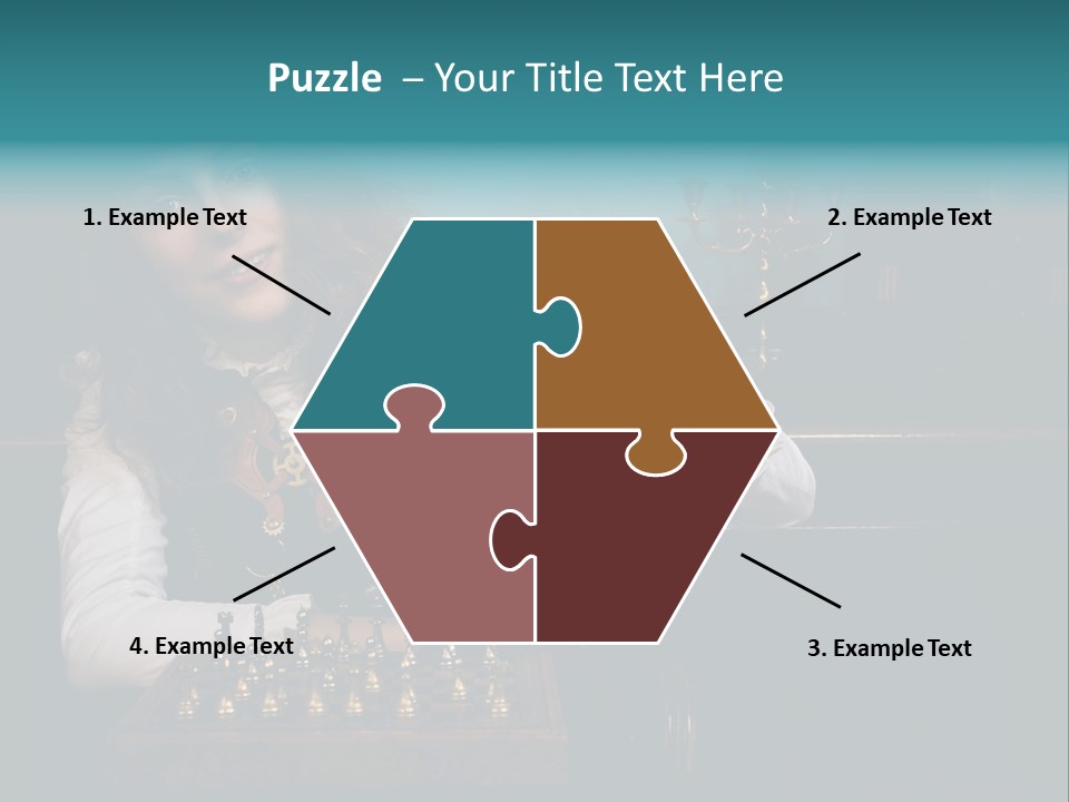 Steam Punk Girl Plays PowerPoint Template