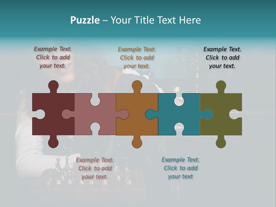 Steam Punk Girl Plays PowerPoint Template