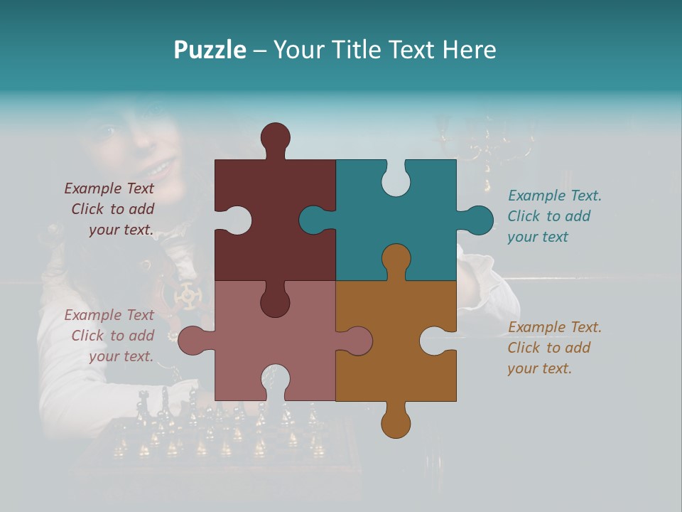 Steam Punk Girl Plays PowerPoint Template