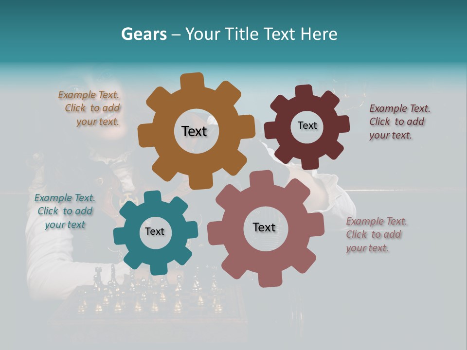 Steam Punk Girl Plays PowerPoint Template