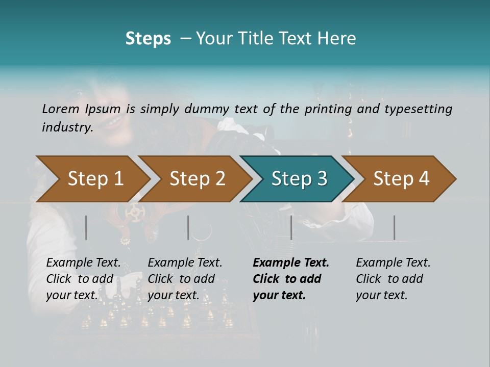 Steam Punk Girl Plays PowerPoint Template