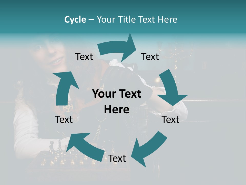 Steam Punk Girl Plays PowerPoint Template