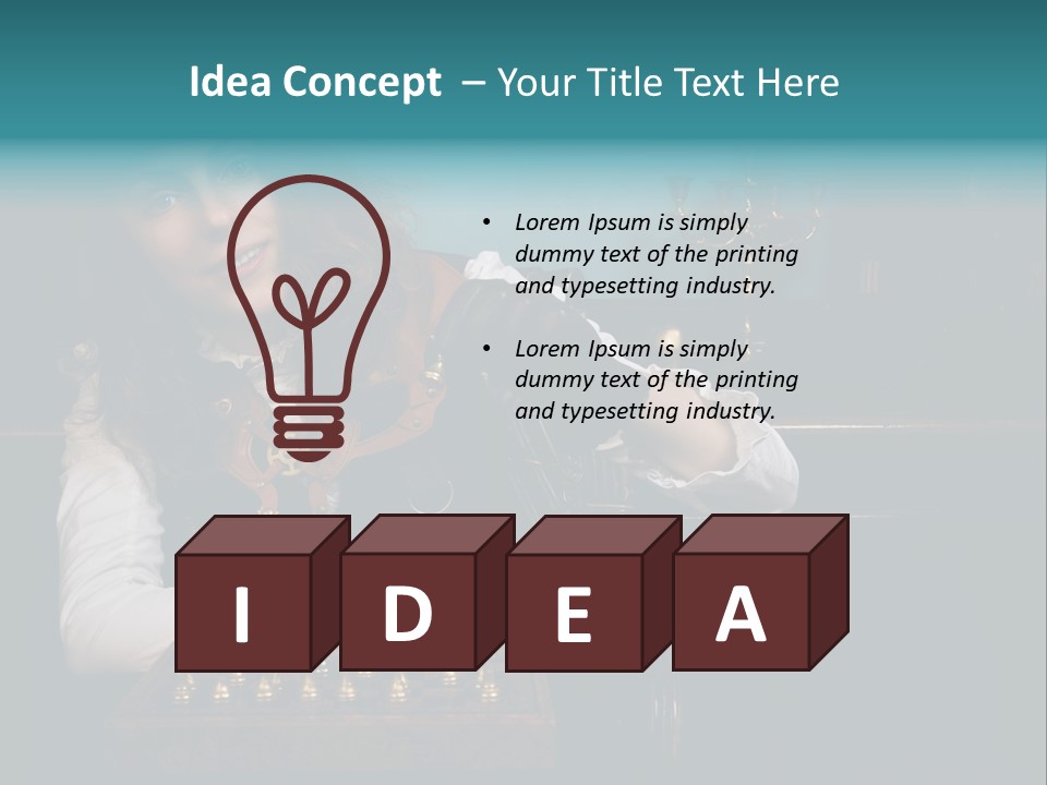 Steam Punk Girl Plays PowerPoint Template