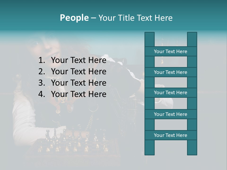 Steam Punk Girl Plays PowerPoint Template