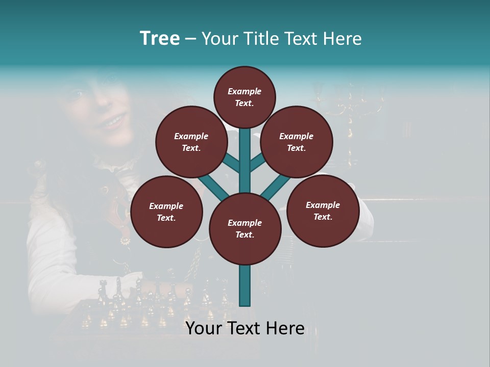 Steam Punk Girl Plays PowerPoint Template