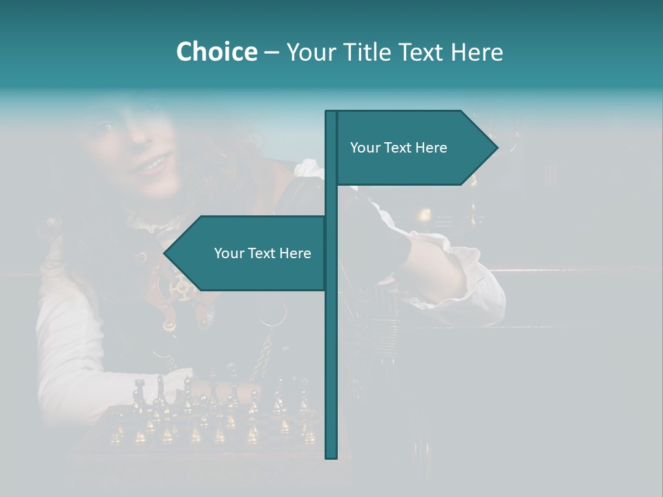 Steam Punk Girl Plays PowerPoint Template