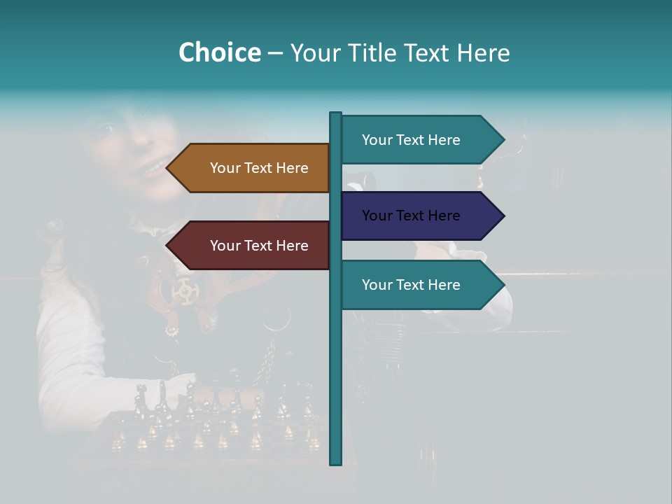 Steam Punk Girl Plays PowerPoint Template