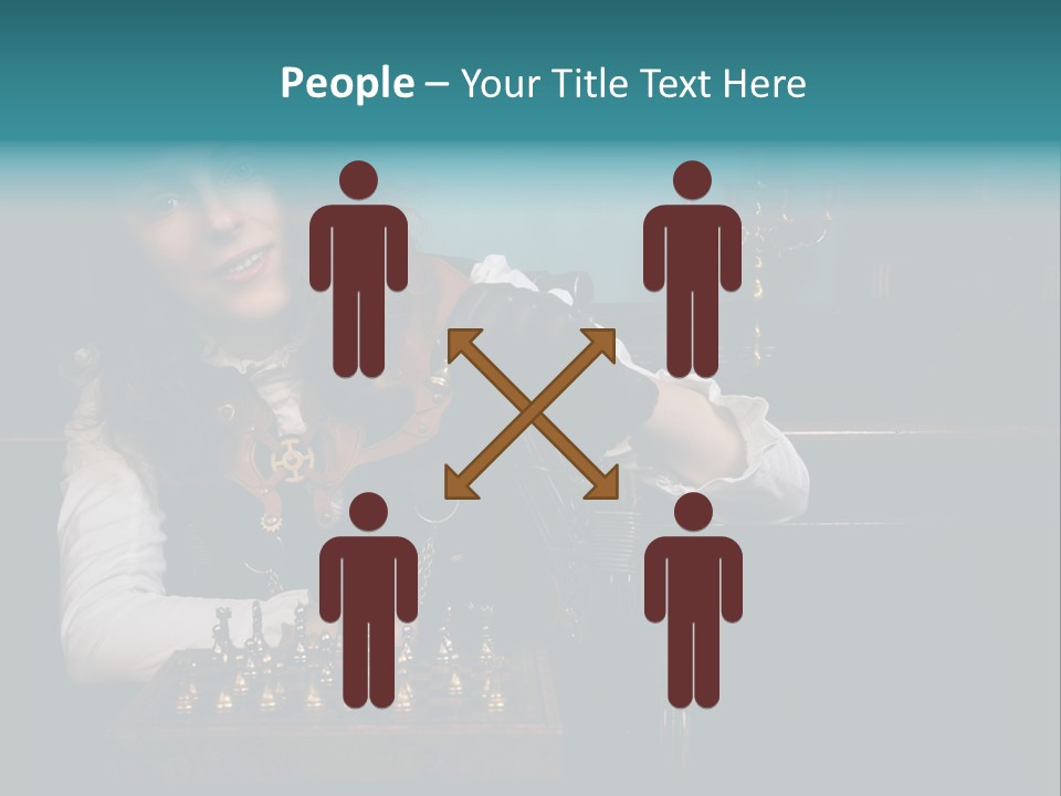 Steam Punk Girl Plays PowerPoint Template