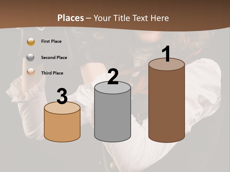 Steam Punk Girl With Binocular PowerPoint Template