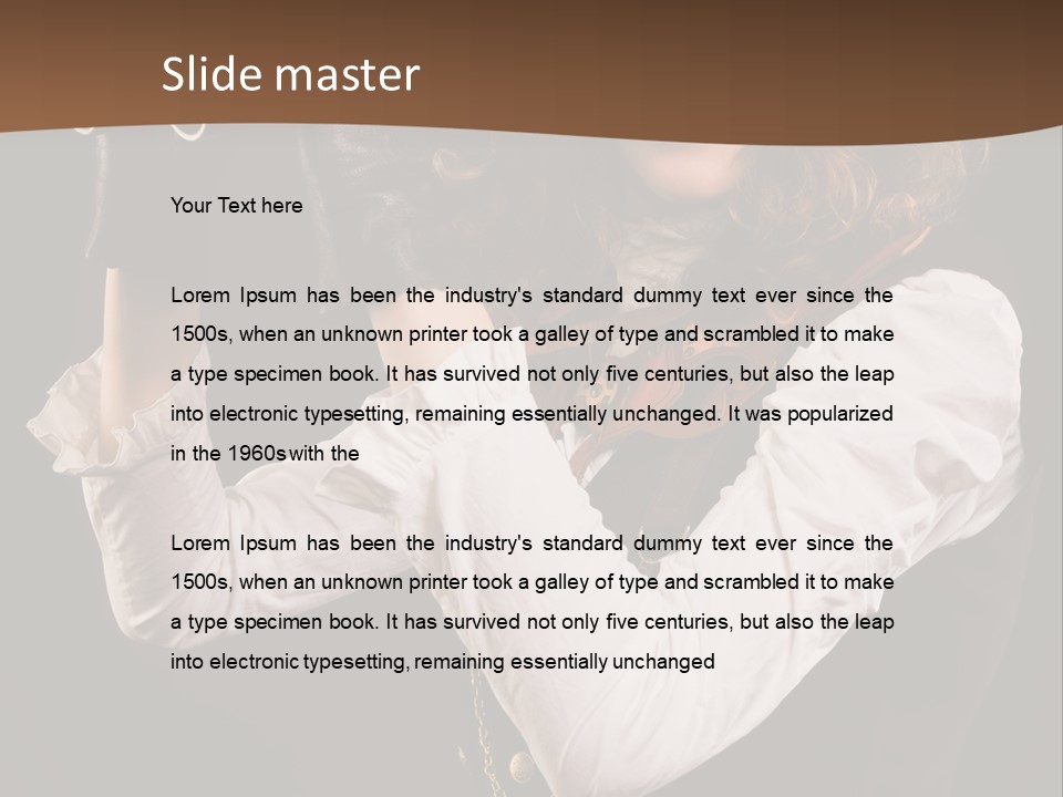 Steam Punk Girl With Binocular PowerPoint Template