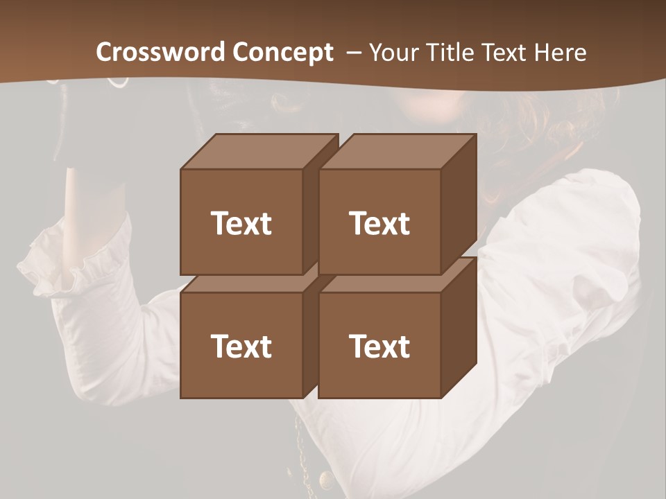 Steam Punk Girl With Binocular PowerPoint Template