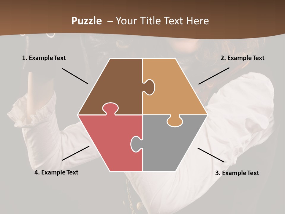 Steam Punk Girl With Binocular PowerPoint Template