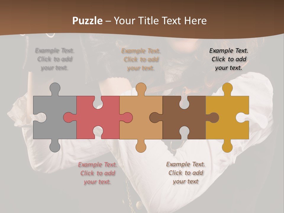 Steam Punk Girl With Binocular PowerPoint Template