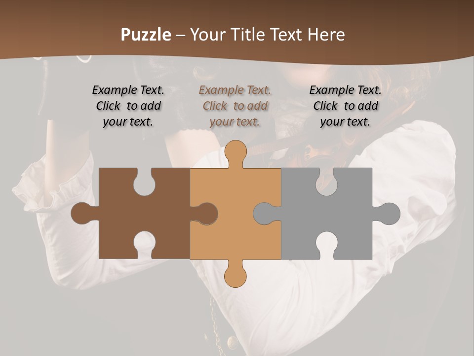 Steam Punk Girl With Binocular PowerPoint Template