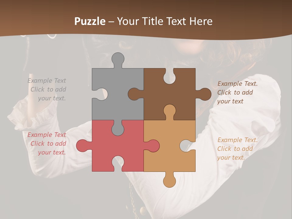 Steam Punk Girl With Binocular PowerPoint Template