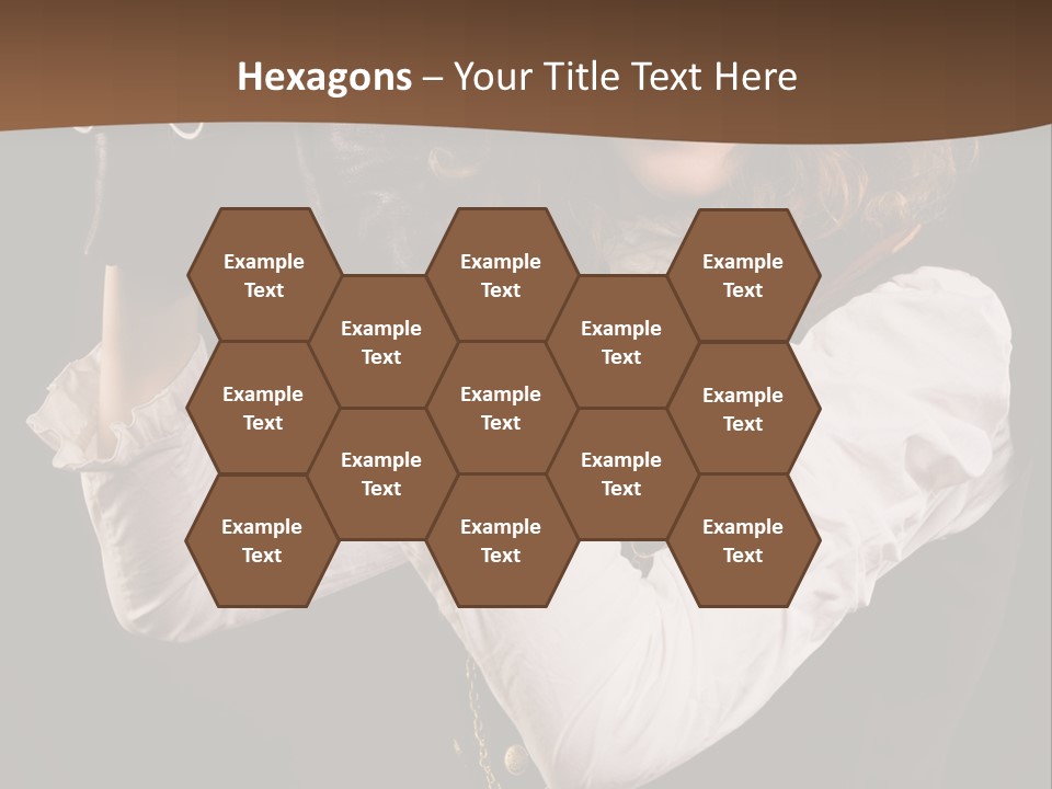 Steam Punk Girl With Binocular PowerPoint Template