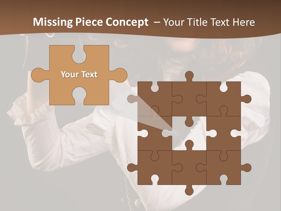 Steam Punk Girl With Binocular PowerPoint Template