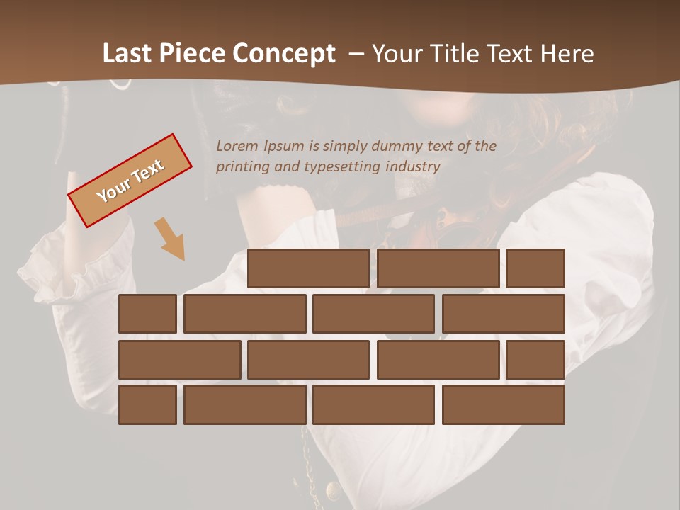 Steam Punk Girl With Binocular PowerPoint Template