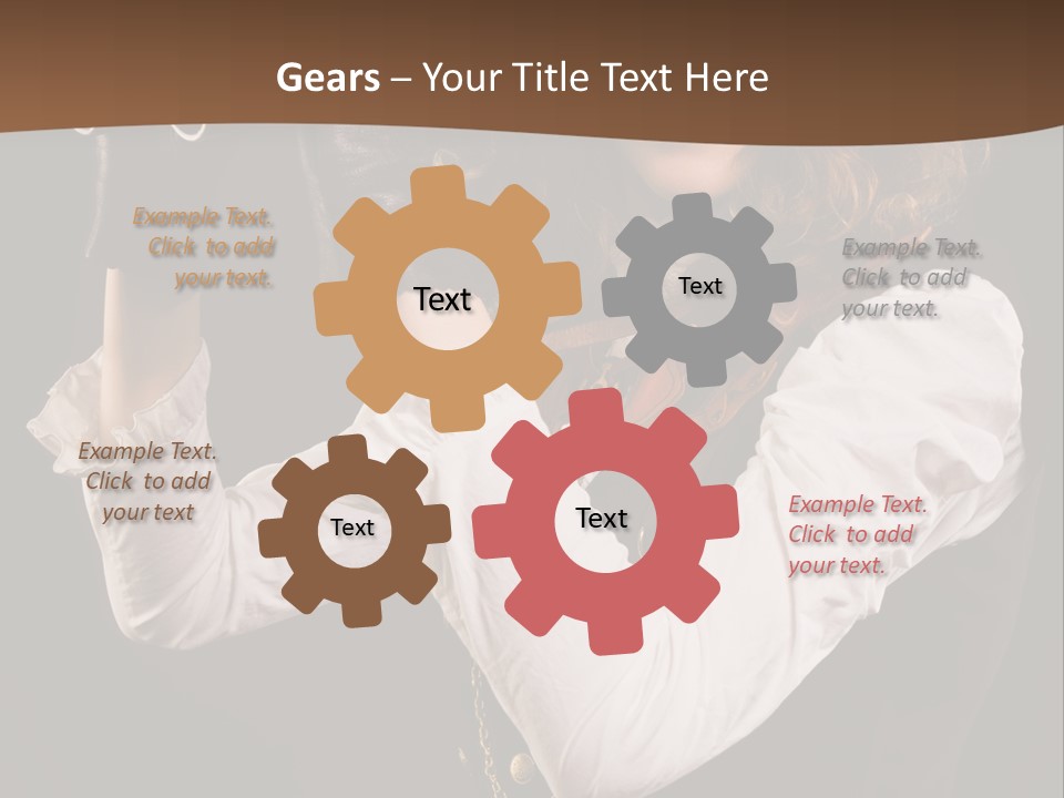 Steam Punk Girl With Binocular PowerPoint Template